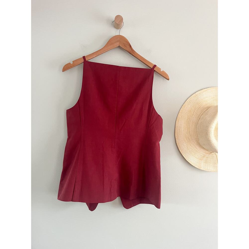 Madewell Rust Button-Front Top - image 8